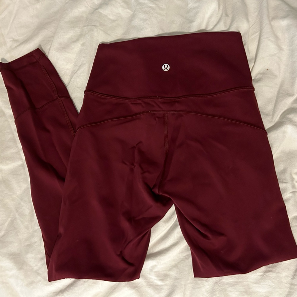 Burgundy Lululemon Leggings